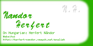 nandor herfert business card