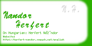 nandor herfert business card